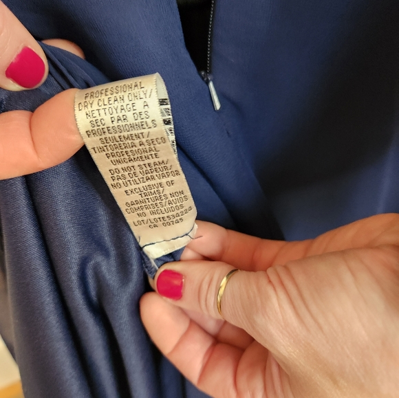 Navy Cocktail Dress sz 10 - Picture 12 of 16